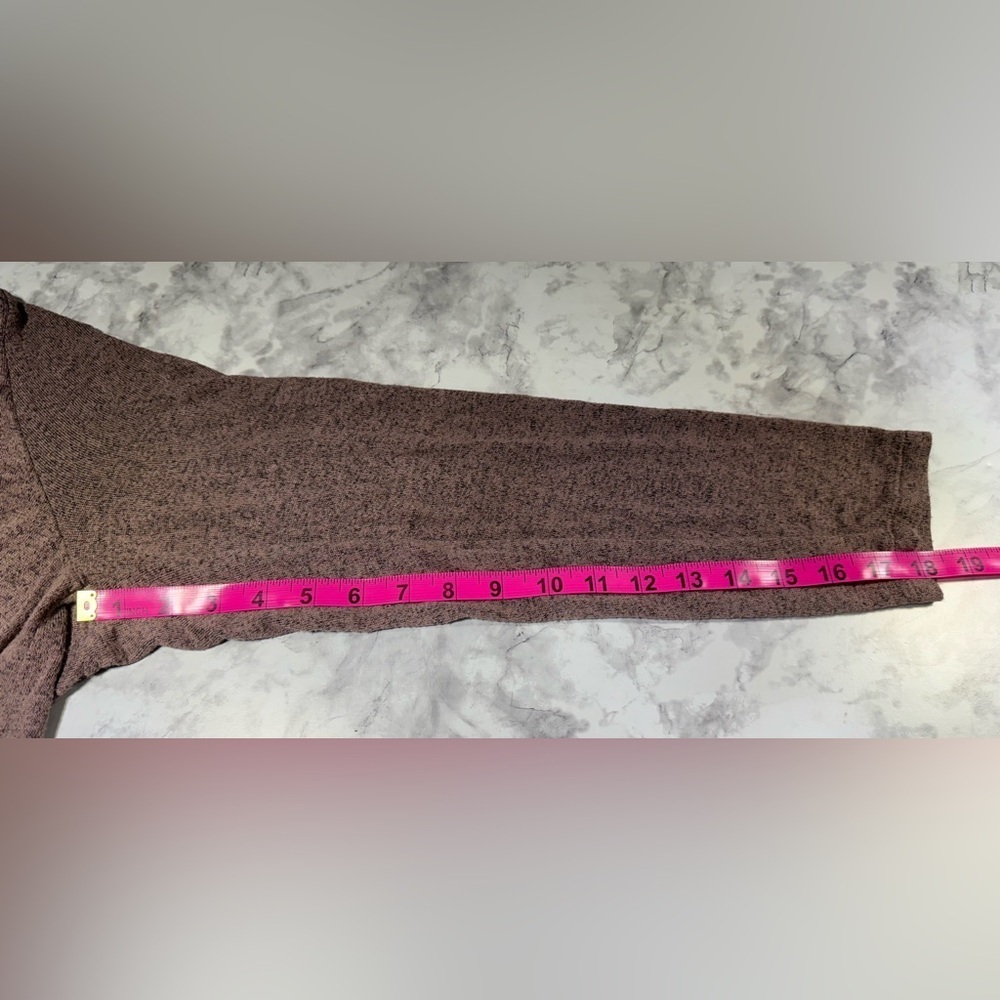 AnyBody Loungewear Hacci Tie Front Cardigan-Smokey Taupe-1X - Picture 5 of 8